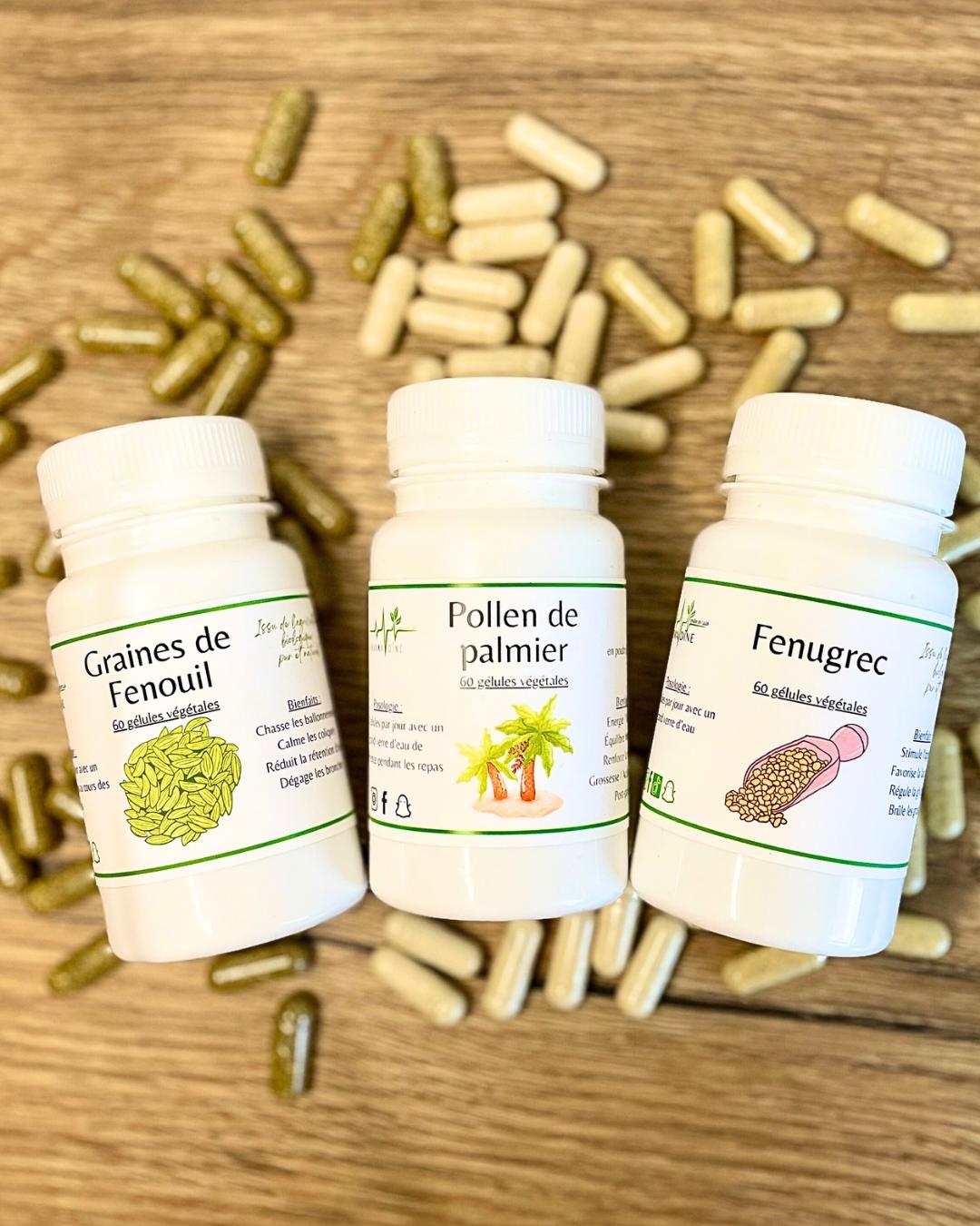 Pack Jeune Maman - Compléments naturels pour le postpartum avec pollen de palmier, fenouil et fenugrec - Pharmadine